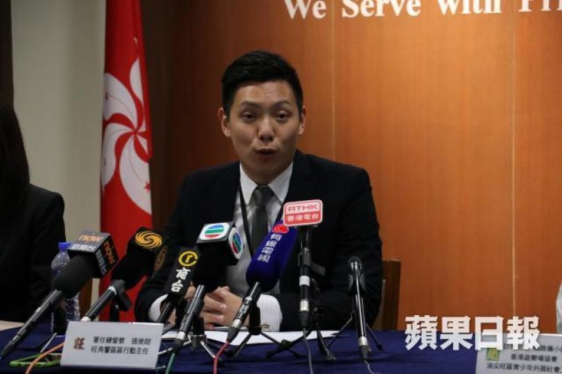 ■警方昨召開記者會交代掃蕩援交行動詳情。文兆麟攝 ■警方昨召開記者會交代掃蕩援交行動詳情。文兆麟攝