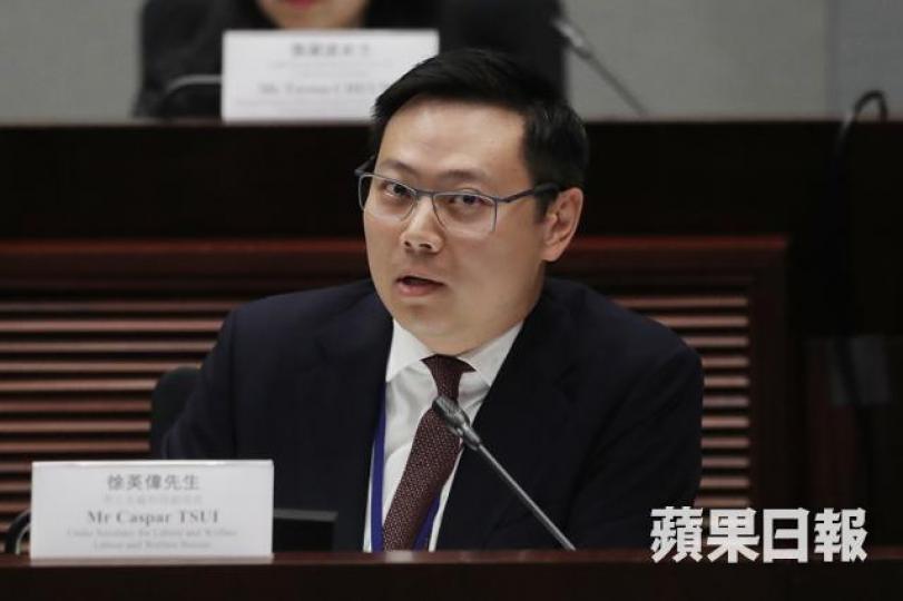 ■勞工及福利局副局長徐英偉 ■勞工及福利局副局長徐英偉