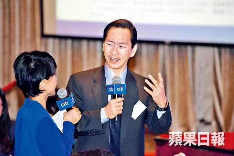 ■身為降鹽糖會主席嘅陳智思,呼籲大家食「買線」時勿飲湯。晉平安攝 ■身為降鹽糖會主席嘅陳智思,呼籲大家食「買線」時勿飲湯。晉平安攝