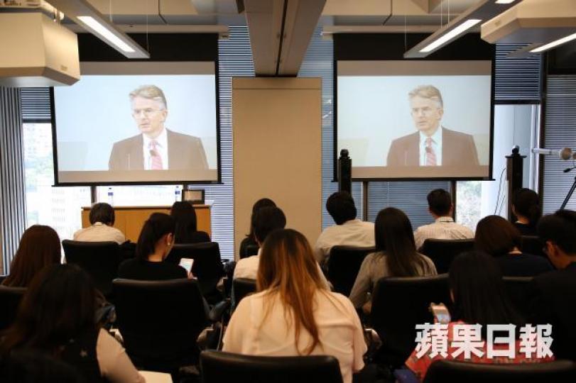 ■范寧噚日首度亮相本港非正式股東會。晉平安攝 ■范寧噚日首度亮相本港非正式股東會。晉平安攝