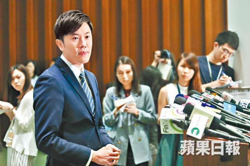 ■鄭松泰昨批評調查委員會對他早有結論。 ■鄭松泰昨批評調查委員會對他早有結論。