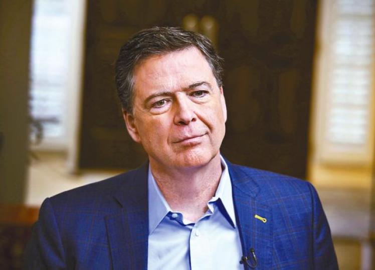 ■科米被開除FBI局長職務接近一年後,首次接受電視訪問。美聯社 ■科米被開除FBI局長職務接近一年後,首次接受電視訪問。美聯社