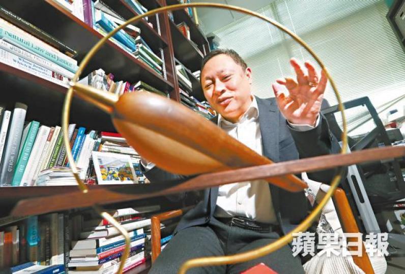 ■戴耀廷提醒港人要力抗中共以「紅線」限制思想自由。易仰民攝 ■戴耀廷提醒港人要力抗中共以「紅線」限制思想自由。易仰民攝