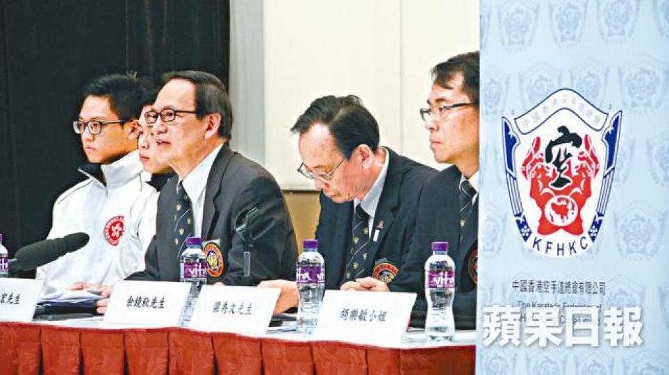 ■空總發言人蔣任宏(中)昨交代事件。周子惇攝 ■空總發言人蔣任宏(中)昨交代事件。周子惇攝