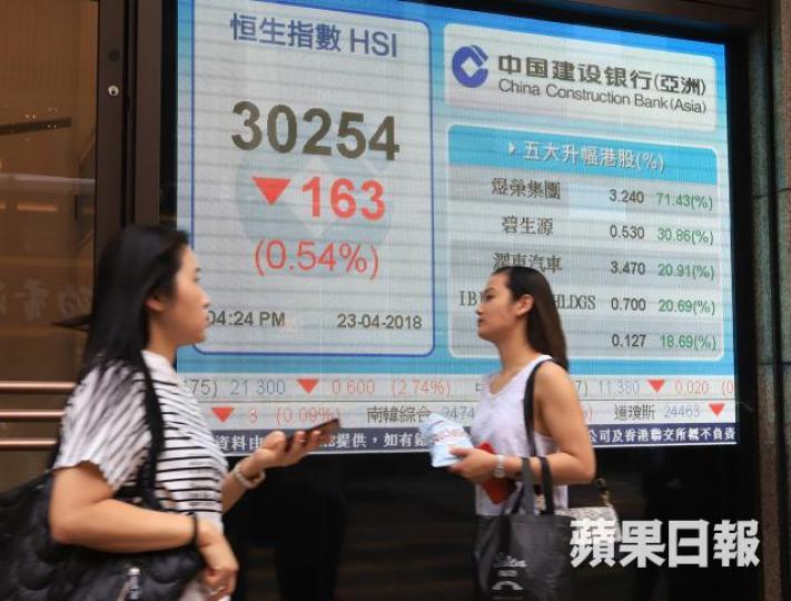 ■整個4月北水淨流入可能出現負數,即自開通以來,首次出現月度走資。 譚德潤攝 ■整個4月北水淨流入可能出現負數,即自開通以來,首次出現月度走資。 譚德潤攝