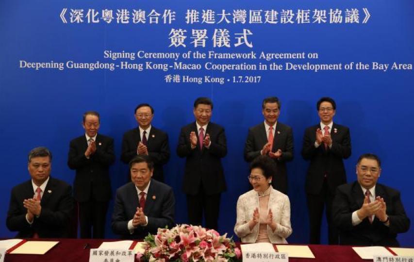 ■在大灣區出現之前,北京及深圳已構想深港合作發展、共同建設國際都會。資料圖片 ■在大灣區出現之前,北京及深圳已構想深港合作發展、共同建設國際都會。資料圖片
