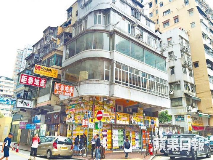 ■旺角豉油街兩幢舊樓下月強拍,底價為3.86億元。 ■旺角豉油街兩幢舊樓下月強拍,底價為3.86億元。