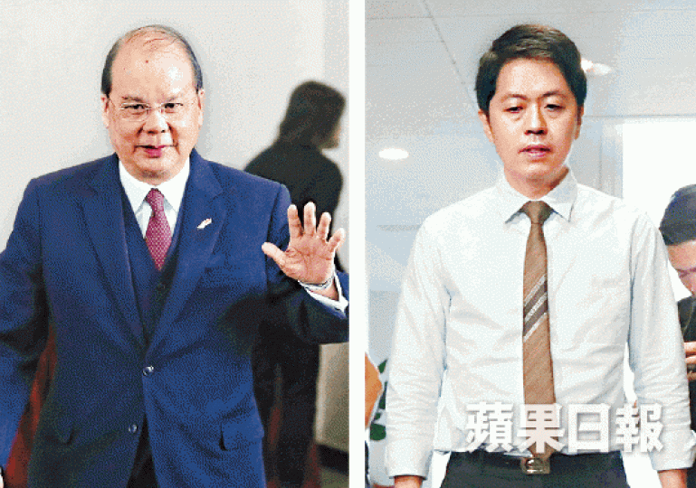 ■張建宗(左圖)昨回應被指監控許智峯(右圖)等立法會議員,稱只是「觀察」議員行蹤。 ■張建宗(左圖)昨回應被指監控許智峯(右圖)等立法會議員,稱只是「觀察」議員行蹤。