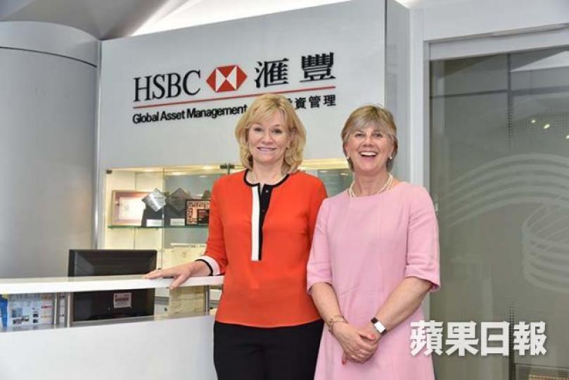 ■滙豐環球投資管理香港及中國批發業務銷售主管Alison Brown(左)及滙豐環球投資管理責任投資主管 Sandra Carlisle。 ■滙豐環球投資管理香港及中國批發業務銷售主管Alison Brown(左)及滙豐環球投資管理責任投資主管 Sandra Carlisle。