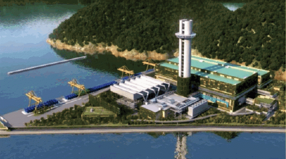 ■石鼓洲焚化爐每日處理垃圾量料達3,000公噸。吉寶西格斯模擬圖片