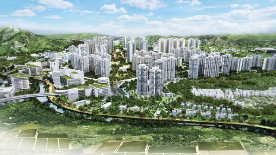 ■政府曾在《香港2030+》提出發展東大嶼都會及新界北便足以填補1,200公頃的短缺。 ■政府曾在《香港2030+》提出發展東大嶼都會及新界北便足以填補1,200公頃的短缺。
