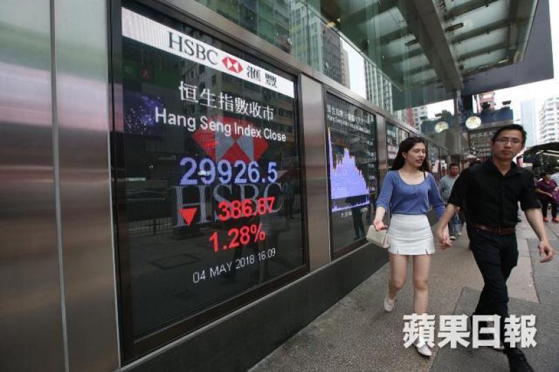■恒指昨失守30000關。 ■恒指昨失守30000關。