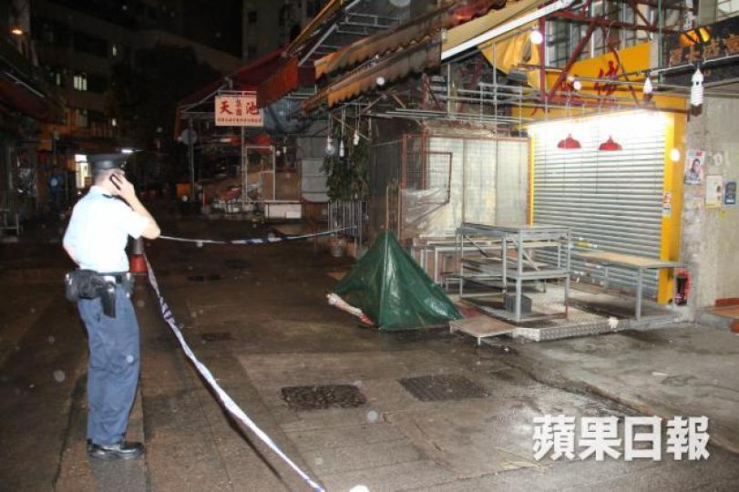 ■14歲中二男生從高處墮下,當場證實不治。 ■14歲中二男生從高處墮下,當場證實不治。