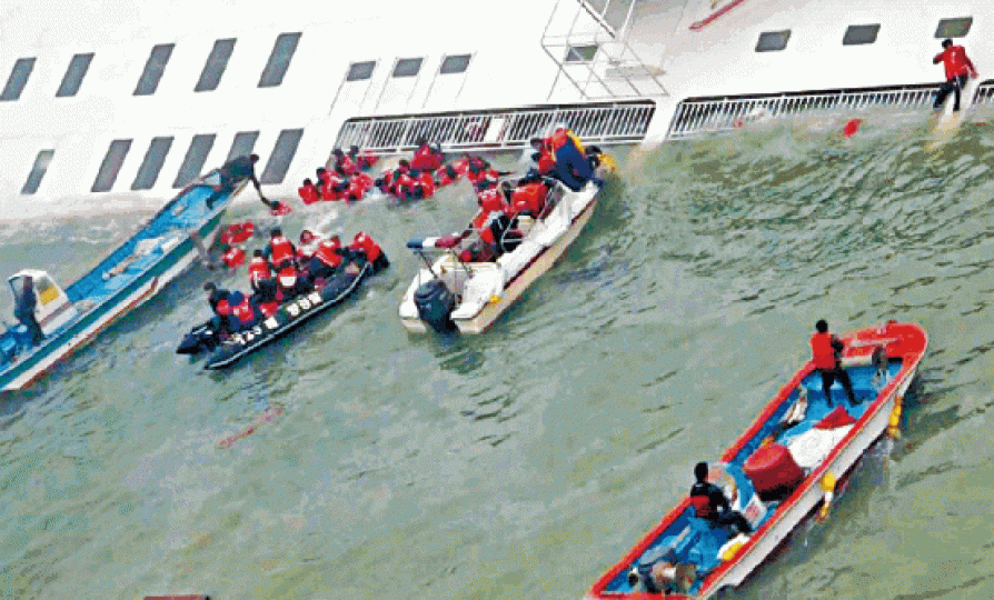 ■南韓民間流傳世越號海難是刻意策劃的活人獻祭。資料圖片裴勇俊 ■南韓民間流傳世越號海難是刻意策劃的活人獻祭。資料圖片裴勇俊