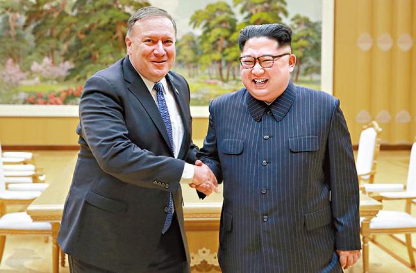 ■金正恩前日跟蓬佩奧會面後,決定讓對方帶走3名人質。路透社 ■金正恩前日跟蓬佩奧會面後,決定讓對方帶走3名人質。路透社