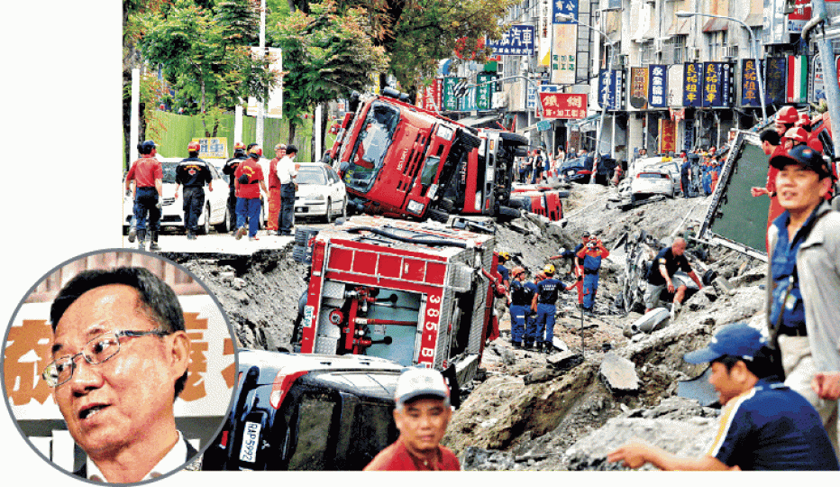 ■高雄氣爆場面震撼全台,市秘書長趙建喬(圓圖)指判刑不公。 ■高雄氣爆場面震撼全台,市秘書長趙建喬(圓圖)指判刑不公。
