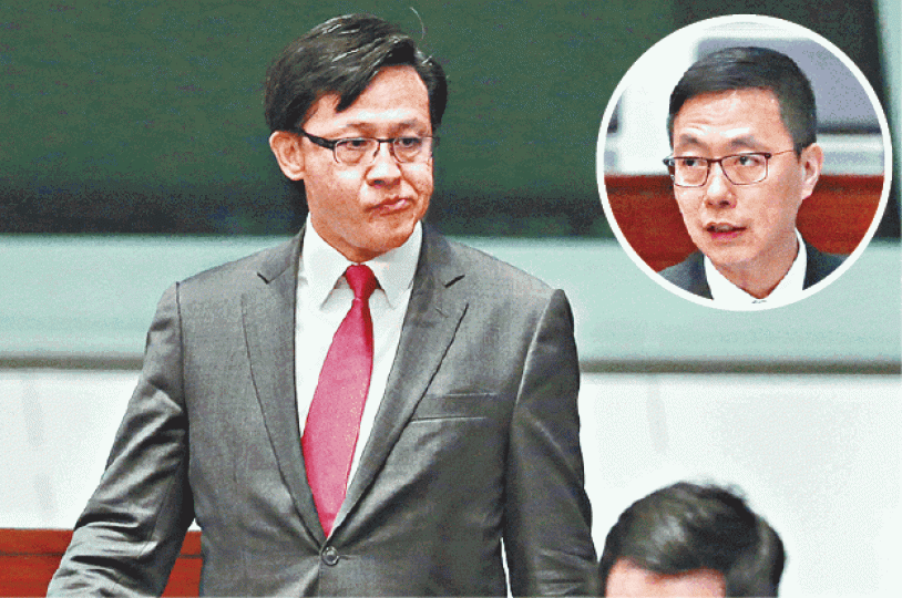 ■楊潤雄(圓圖)指院校有能力處理港獨問題,何君堯稱楊的回應令人失望。 ■楊潤雄(圓圖)指院校有能力處理港獨問題,何君堯稱楊的回應令人失望。