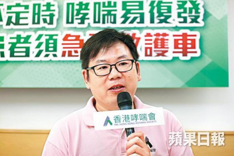 ■Francis早晚定時用藥配合運動，近年哮喘無發作。黃耀興攝