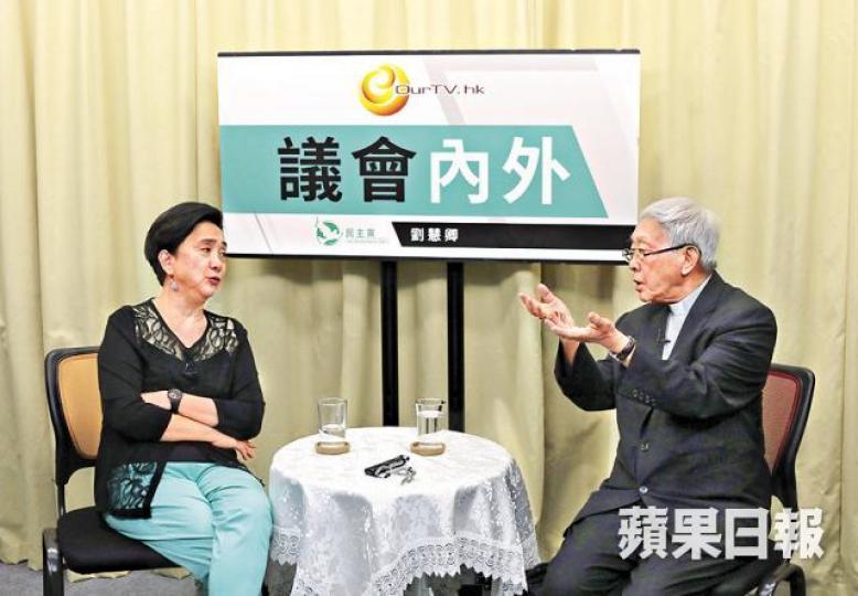■陳日君（右）昨接受劉慧卿訪問時稱，目前無法掌握中梵談判情況。