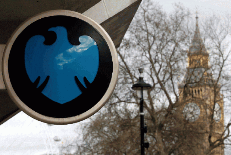 ■有傳巴克萊（Barclays）正探索與渣打銀行合併的可能性，圖為英國巴克萊銀行的標誌。路透社圖片