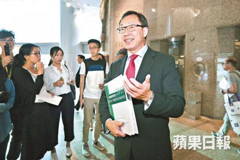 ■薪酬趨勢調查委員會主席黃錦沛指調查如實反映私人市場薪酬變動。 ■薪酬趨勢調查委員會主席黃錦沛指調查如實反映私人市場薪酬變動。