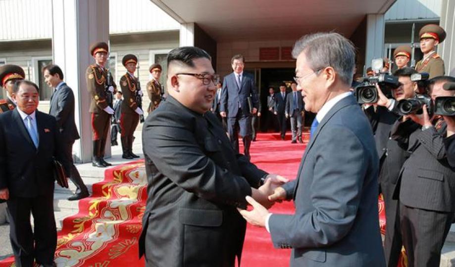 ■上周會晤金正恩的文在寅,表示如有需要會隨時跟金會面。 ■上周會晤金正恩的文在寅,表示如有需要會隨時跟金會面。