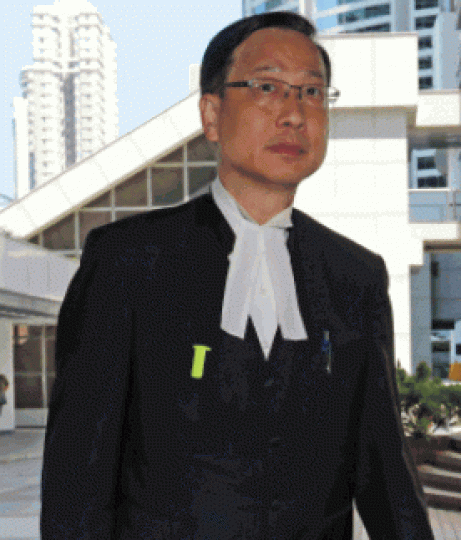 ■代表原告的資深大律師余若海。 ■代表原告的資深大律師余若海。
