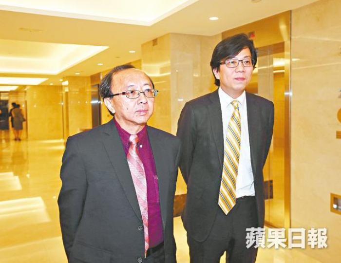 ■張達明(左)昨稱遺憾未能與林耀強一同當選。黎樹雄攝 ■張達明(左)昨稱遺憾未能與林耀強一同當選。黎樹雄攝