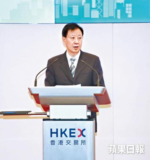 ■中證監副主席姜洋昨早來港,出席由梁振英發起的研討會。晉平安攝 ■中證監副主席姜洋昨早來港,出席由梁振英發起的研討會。晉平安攝