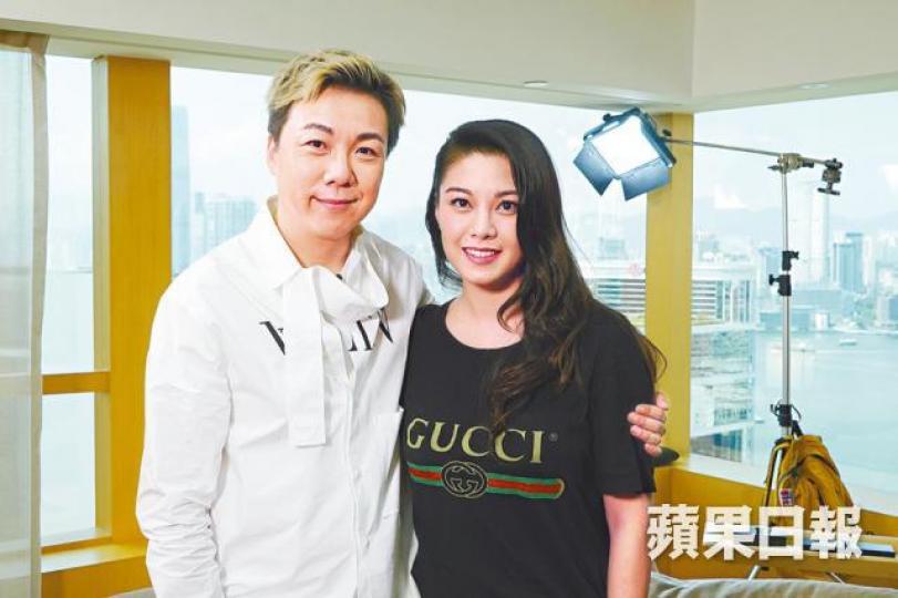 ■廖碧兒接受鄭紹康訪問時,談及不少感情事。 ■廖碧兒接受鄭紹康訪問時,談及不少感情事。