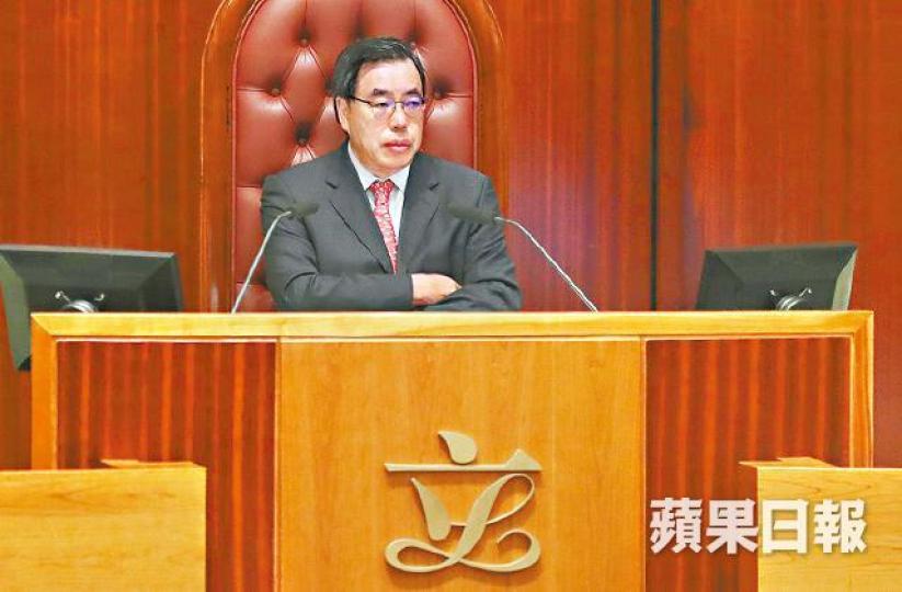 ■梁君彥企圖完成二讀辯論及表決。 ■梁君彥企圖完成二讀辯論及表決。