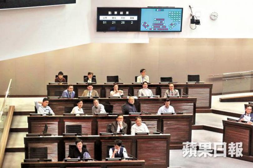■內會昨表決用特權法查沙中綫,最終不獲通過。許頌明攝 ■內會昨表決用特權法查沙中綫,最終不獲通過。許頌明攝