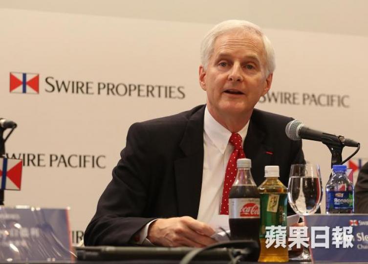 ■太古是相當低調的藍籌股,近日股價卻靜靜地不斷逆市上升。圖為太古主席史樂山。 資料圖片 ■太古是相當低調的藍籌股,近日股價卻靜靜地不斷逆市上升。圖為太古主席史樂山。 資料圖片