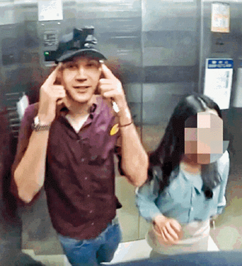 ■洋男將搭訕台女子片段放上網,惹怒不少台灣人。■洋男在網站稱台妹很容易相處。台灣《蘋果日報》 ■洋男將搭訕台女子片段放上網,惹怒不少台灣人。■洋男在網站稱台妹很容易相處。台灣《蘋果日報》