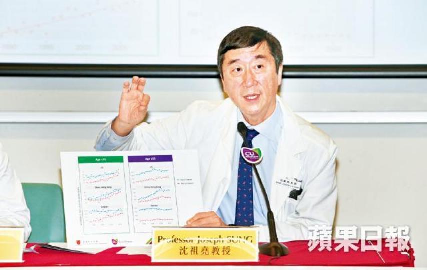 ■沈祖堯指大腸癌年輕化原因與肥胖有關。 ■沈祖堯指大腸癌年輕化原因與肥胖有關。