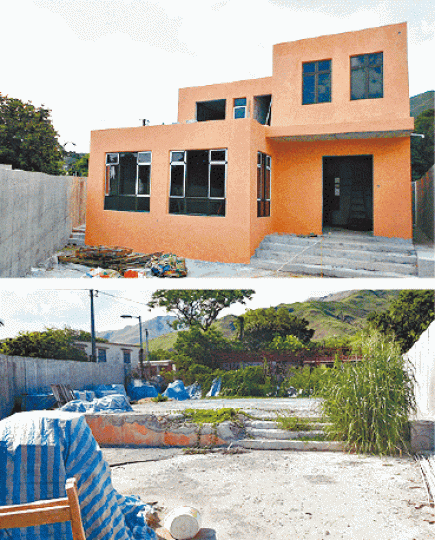 ■元朗一農地曾被發現有多間村屋興建中,下圖為還原後情況。地政總署圖片 ■元朗一農地曾被發現有多間村屋興建中,下圖為還原後情況。地政總署圖片