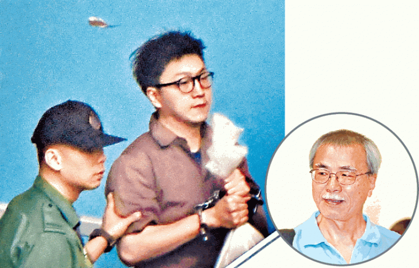 ■梁天琦扣留於荔枝角收押所期間，練乙錚（圓圖）曾往探監。資料圖片
