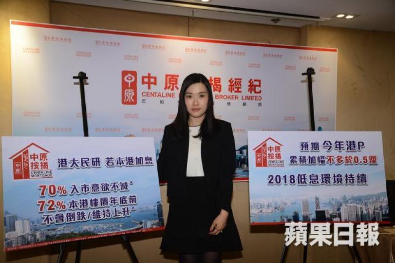 ■中原按揭王美鳳預期，港銀有機會於9月底前加最優惠利率。何耀勤攝