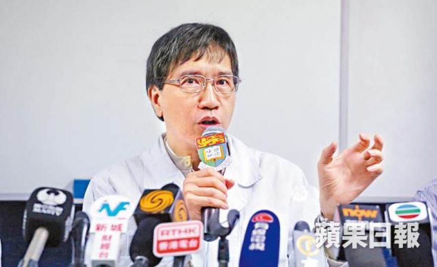 ■袁國勇指缺陷基因DIG3可抑制流感病毒複製，料有效治療及預防流感。袁志中攝