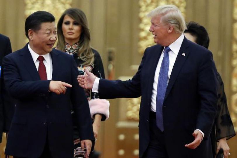 中國國家主席習近平及美國總統特朗普 中國國家主席習近平及美國總統特朗普