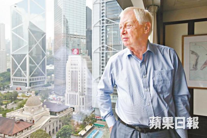 ■彭定康被指攻擊法官,他澄清只是批評律政司覆核刑期。資料圖片
■彭定康被指攻擊法官,他澄清只是批評律政司覆核刑期。資料圖片