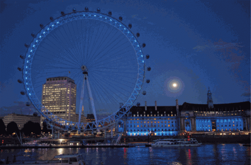 ■圖為英國倫敦境點「倫敦眼」。資料圖片 ■圖為英國倫敦境點「倫敦眼」。資料圖片
