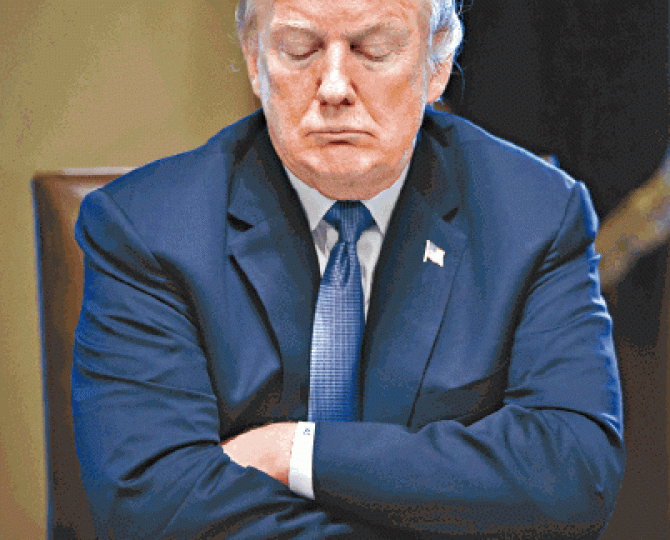 ■特朗普指入境禁令是保護國家安全的必要之舉。美聯社 ■特朗普指入境禁令是保護國家安全的必要之舉。美聯社
