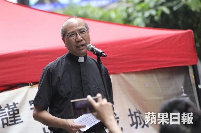 ■夏志誠輔理主教勉勵港人可以失望,但不可絕望。王心義攝 ■夏志誠輔理主教勉勵港人可以失望,但不可絕望。王心義攝
