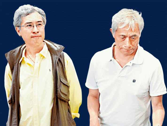 ■街工梁志成(左圖)稱其中兩名區議員退會與梁耀忠(右圖)無關。資料圖片 ■街工梁志成(左圖)稱其中兩名區議員退會與梁耀忠(右圖)無關。資料圖片
