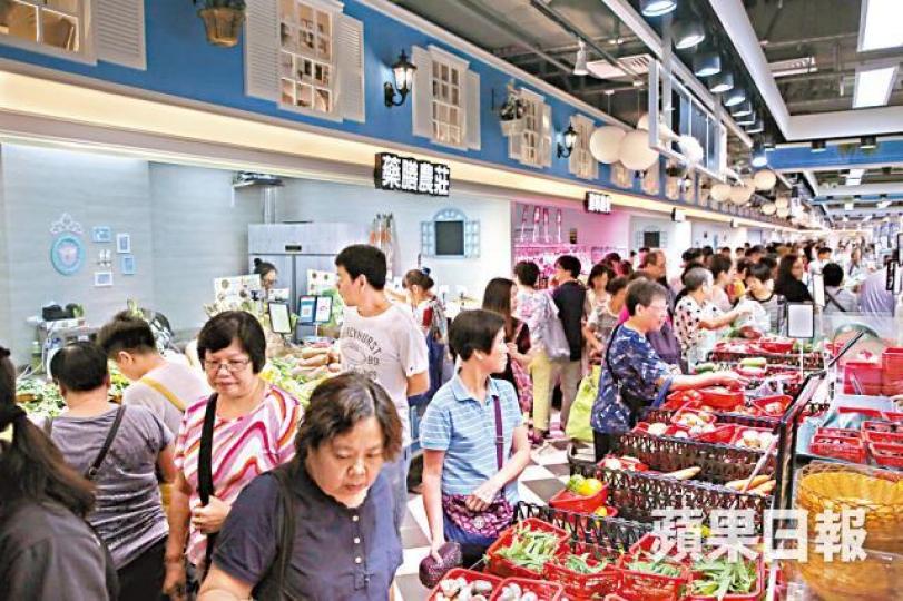 ■慈雲山中心街市其中一層已翻新重開。 ■慈雲山中心街市其中一層已翻新重開。