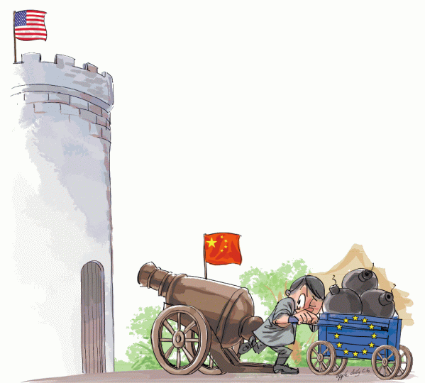 ■中國欲與歐盟結盟反制美國,惟歐盟向中方堅決說不。 ■中國欲與歐盟結盟反制美國,惟歐盟向中方堅決說不。