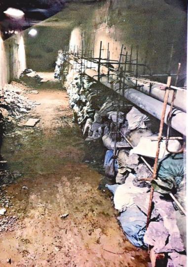 ■土瓜灣站被指用廢料建牆,港鐵昨否認。資料圖片 ■土瓜灣站被指用廢料建牆,港鐵昨否認。資料圖片