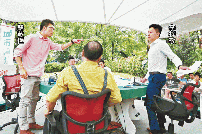 ■李梓敬指蘇敬恆偏頗,被蘇斥言論欠根據。何頴賢攝 ■李梓敬指蘇敬恆偏頗,被蘇斥言論欠根據。何頴賢攝