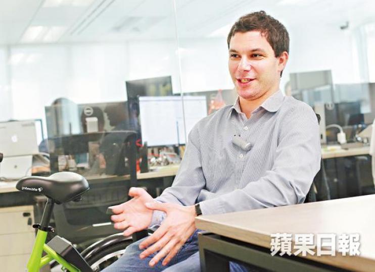 ■gobee.bike創辦人Raphael Cohen曾指公司賺取不少利潤。 ■gobee.bike創辦人Raphael Cohen曾指公司賺取不少利潤。